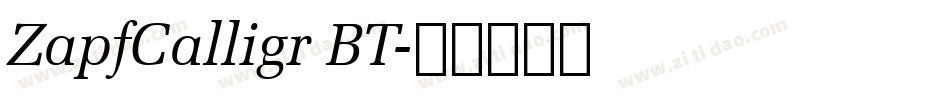 ZapfCalligr BT字体转换